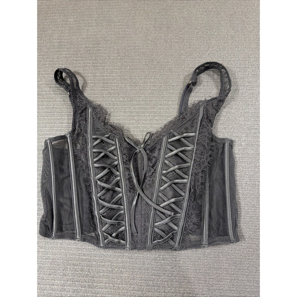 New‎ Victoria's Secret Dream Angels Corset Top Black Medium Lace  NWT $69.50